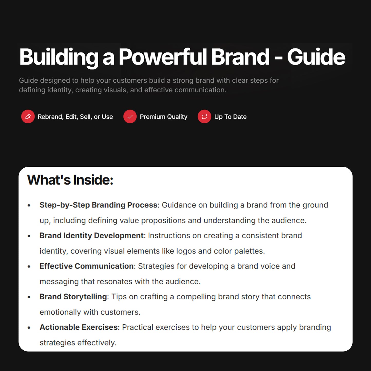 Building a Powerful Brand Guide | Step-by-Step Ebook, Checklist, Workbook Tools for Small Business Owners & Entrepreneurs