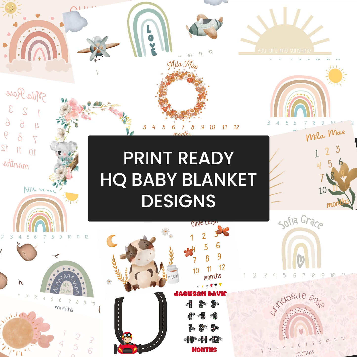 Kids Nursery Store Creator Bundle, Kids Nursery Prints and Patterns, Nursery Wall prints
