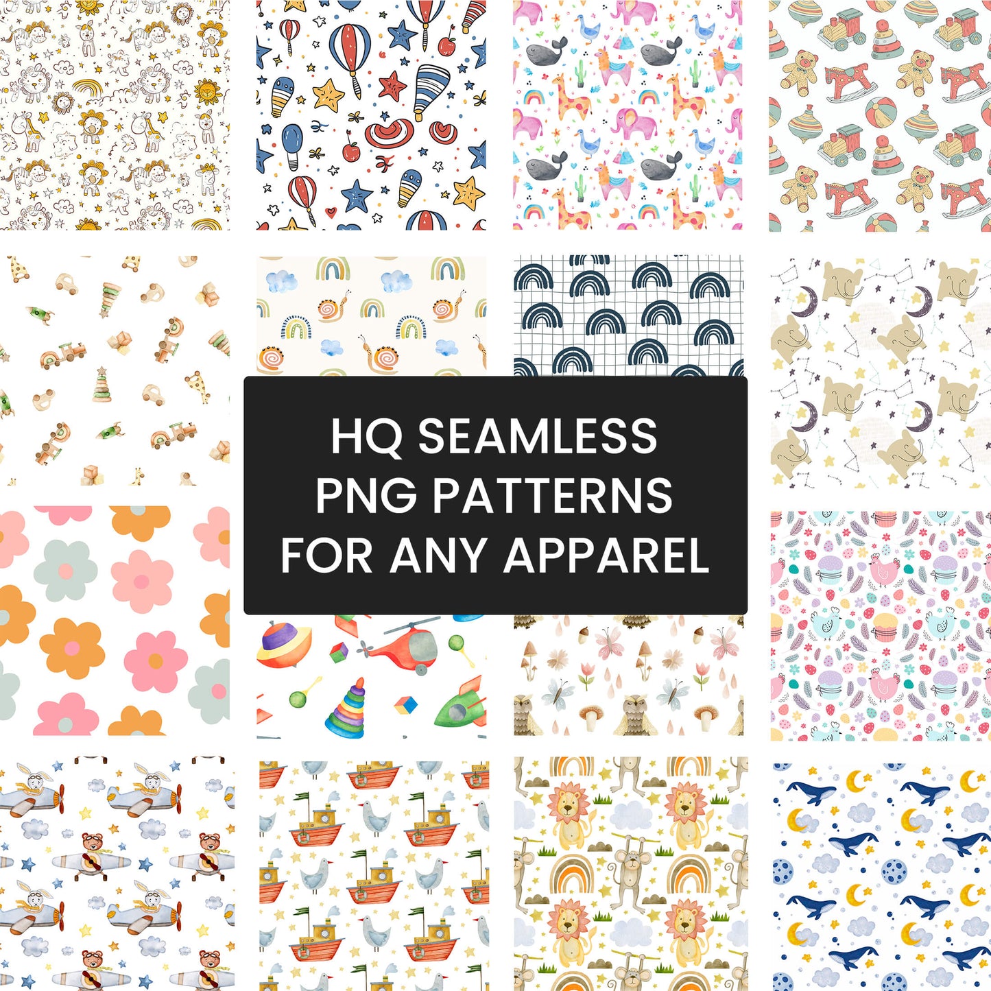 Kids Nursery Store Creator Bundle, Kids Nursery Prints and Patterns, Nursery Wall prints