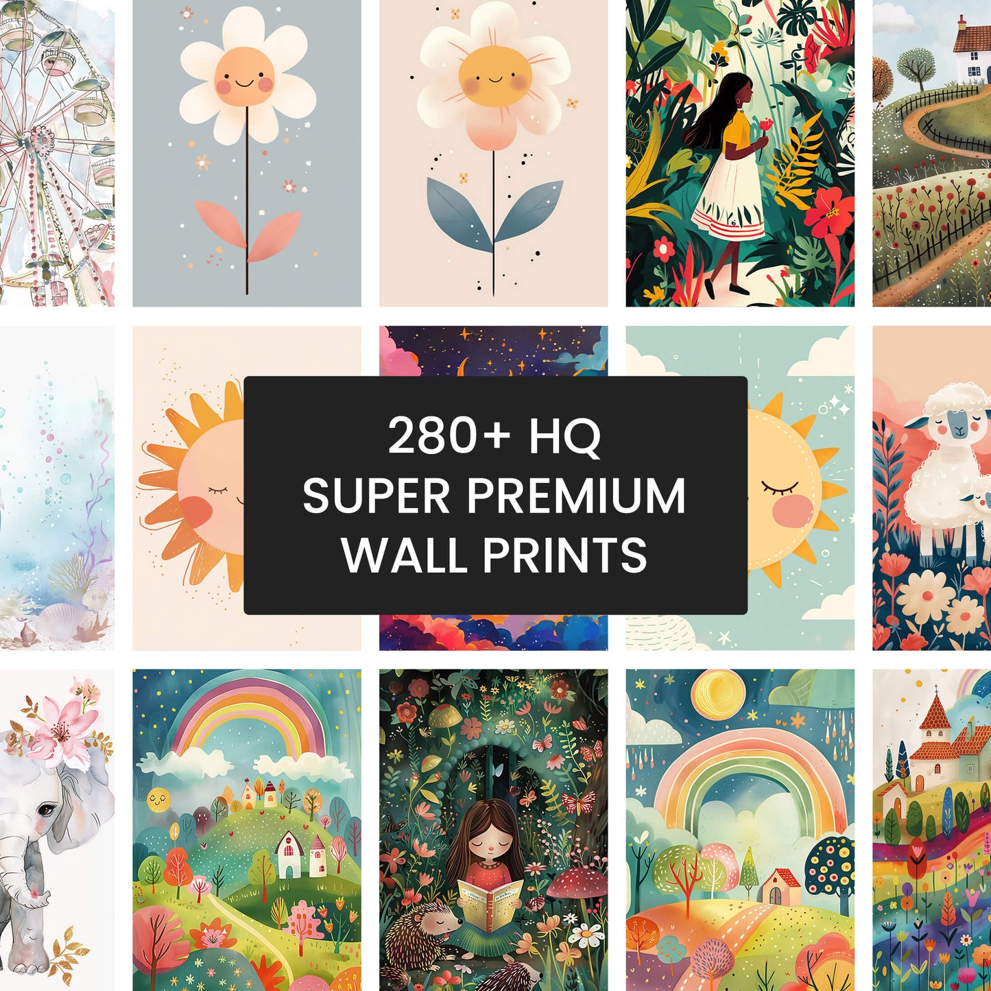 Kids Nursery Store Creator Bundle, Kids Nursery Prints and Patterns, Nursery Wall prints