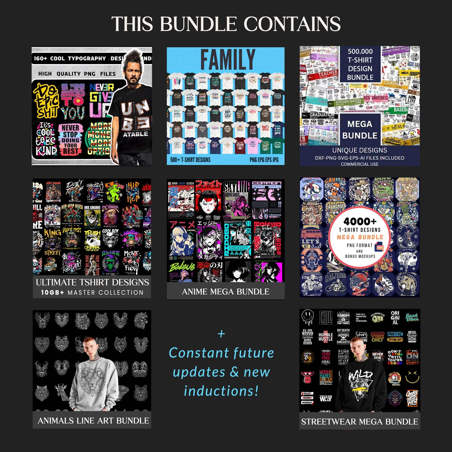Ultimate POD Designs Mega Bundle, Latest Streetwear Design Bundle, T-Shirt Print Design, Hip Hop T-Shirt