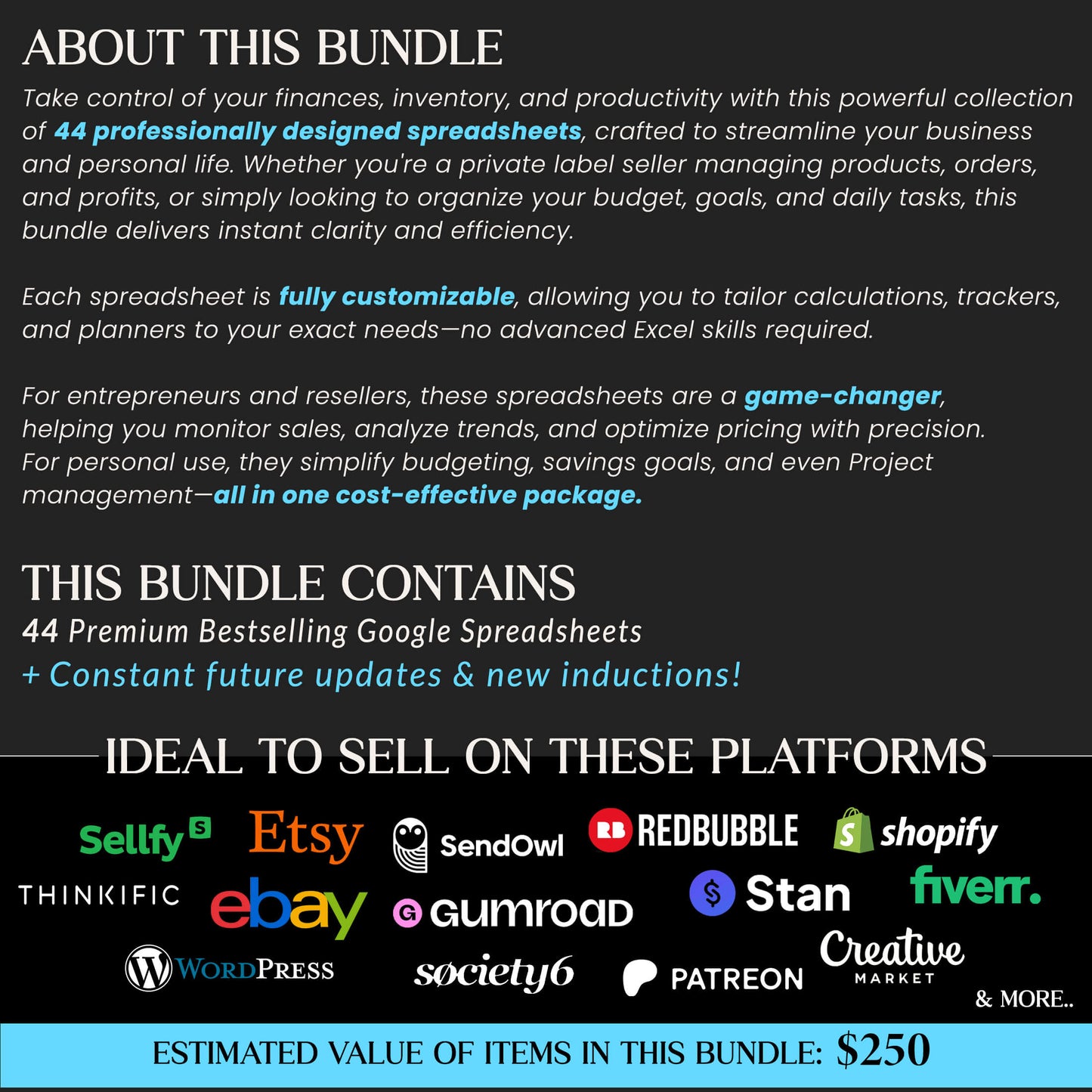PLR Mega Spreadsheets Bundle, Premium Spreadsheet, Budget Spreadsheets, Google Sheets