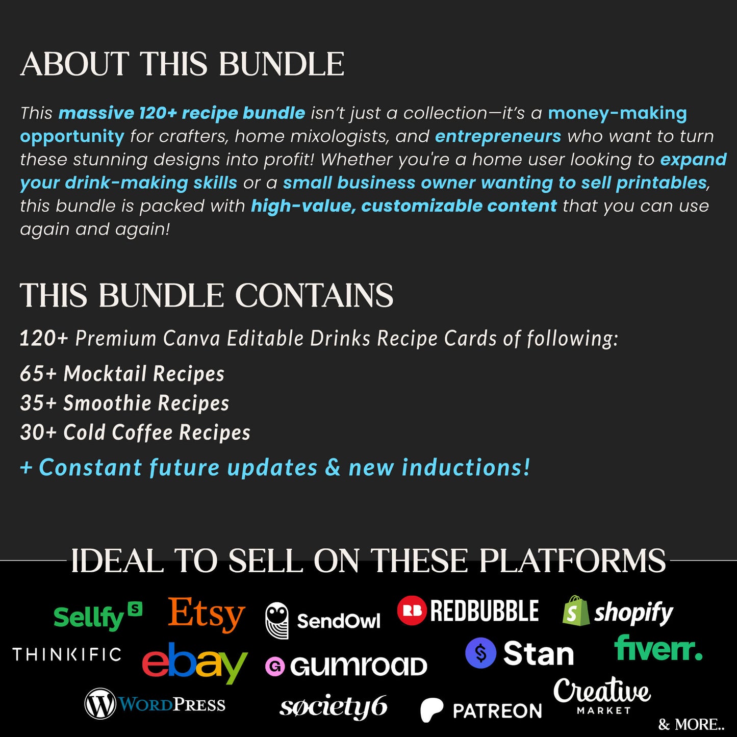 Ultimate Summer Drinks Recipes Bundle, Mocktail, Smoothies, Iced Coffee bundle