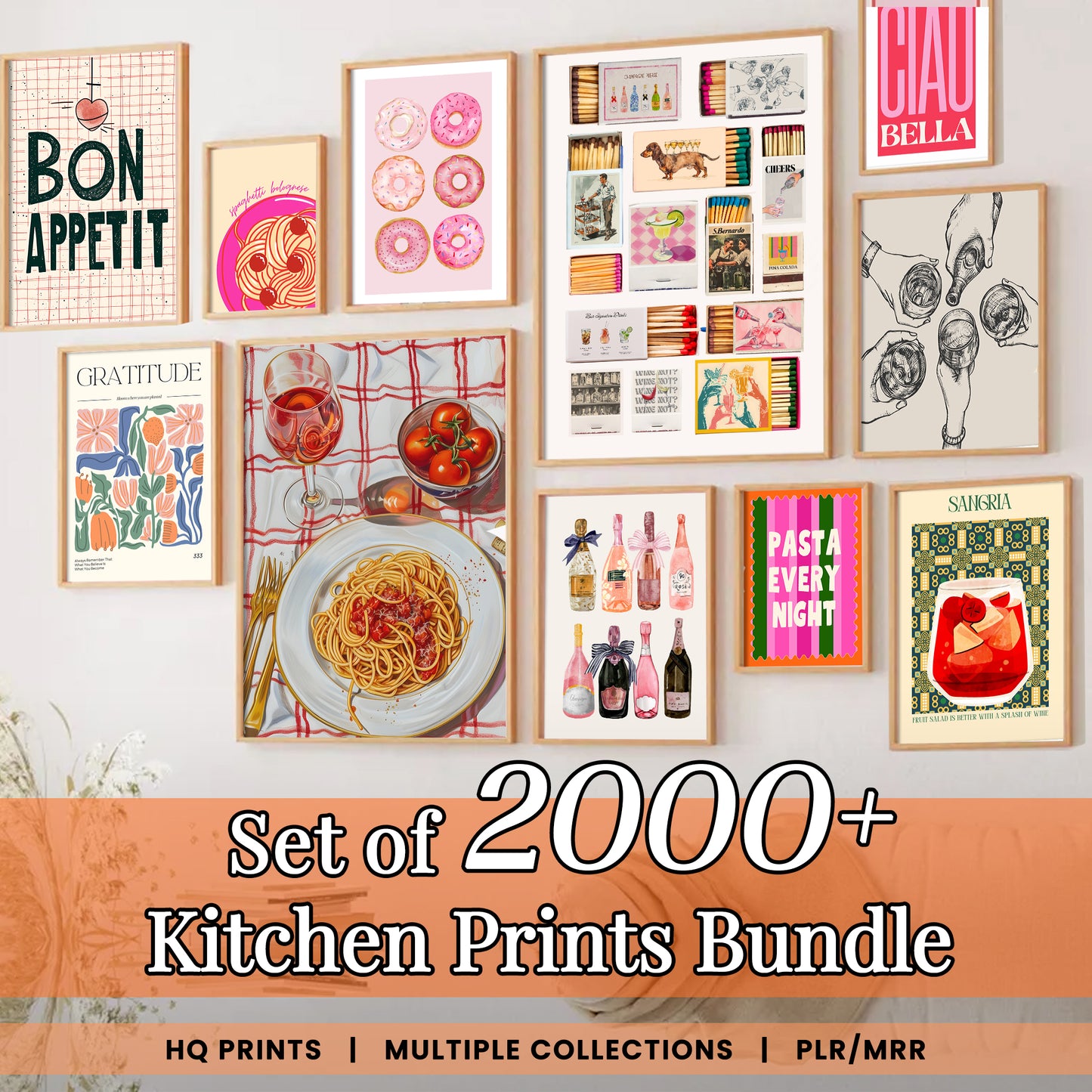 2000+ Kitchen Art Prints Mega Bundle: Vintage, Coffee, Bar (JPEG & PDF Digital Download)