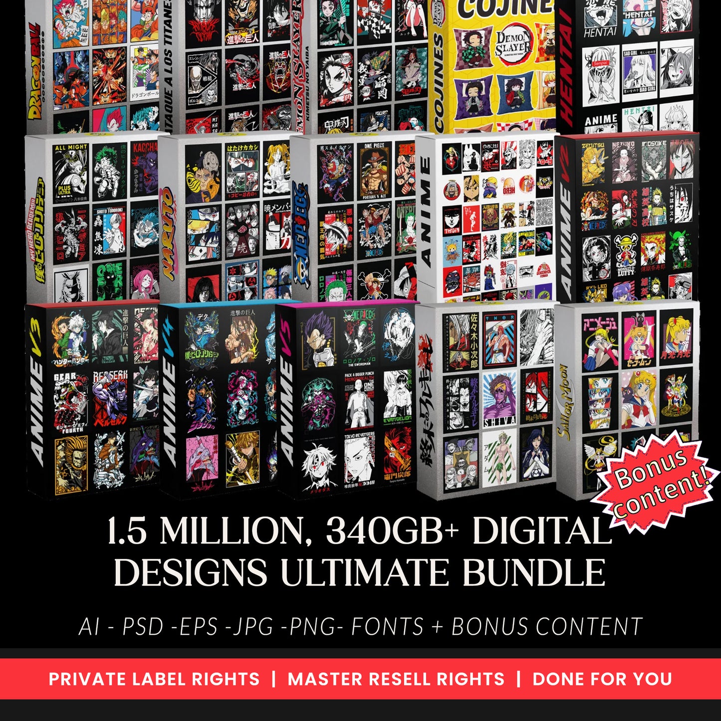 1.5 Million PNG Mega Bundle, 1200+ Bonus HQ Designs