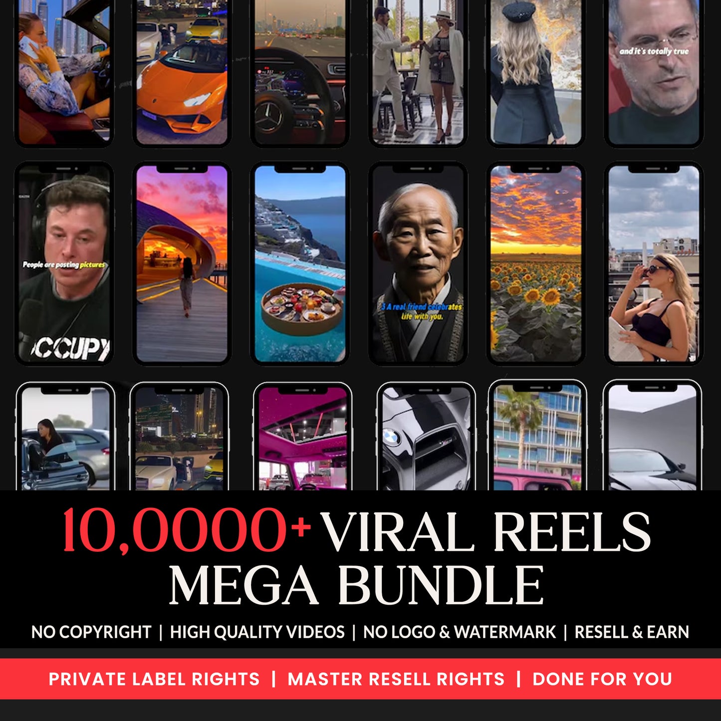 Ultimate 100k+ Mega Reels Bundle, Ready made Content Creator Ultimate Bundle, Mega Reels Bundle