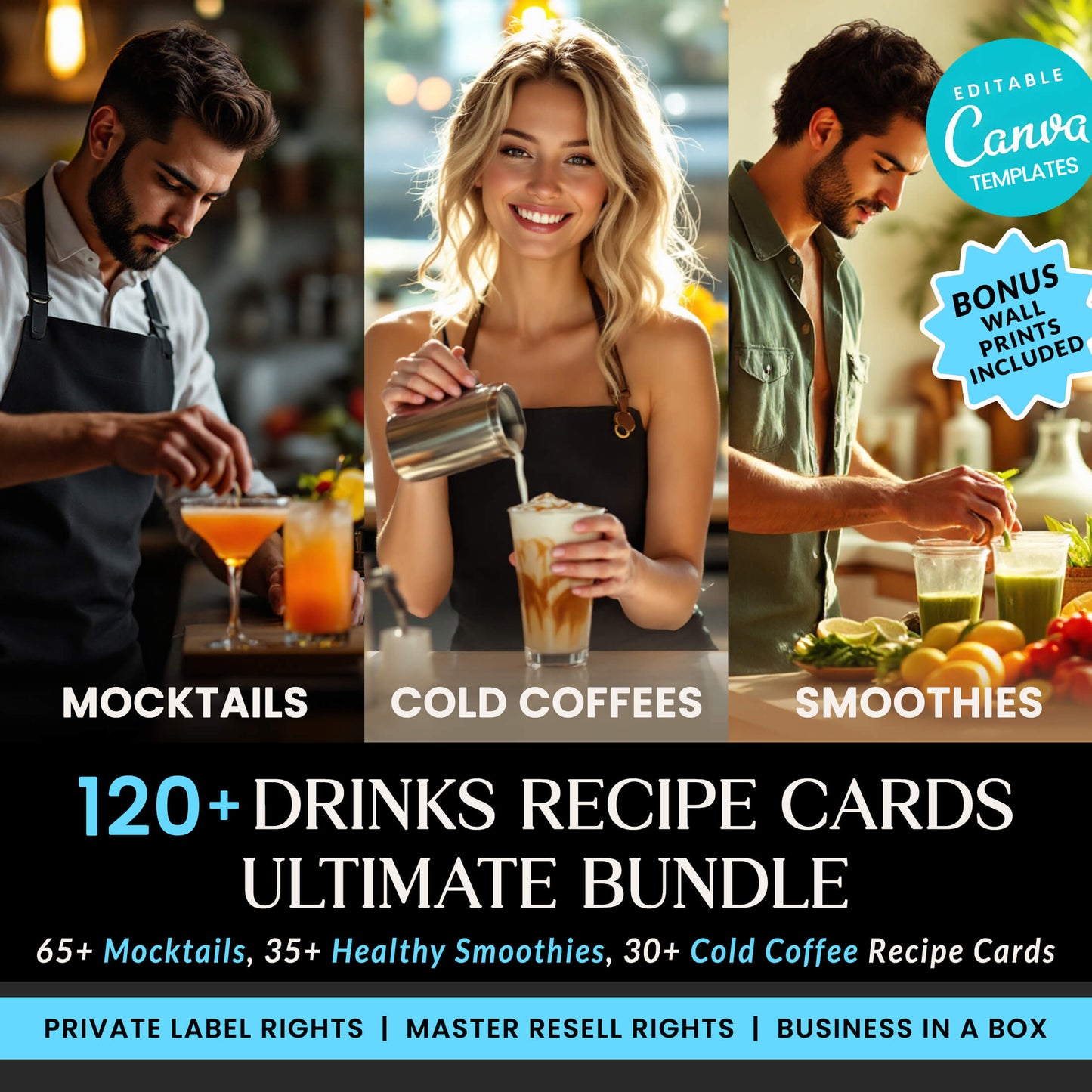 Ultimate Summer Drinks Recipes Bundle, Mocktail, Smoothies, Iced Coffee bundle