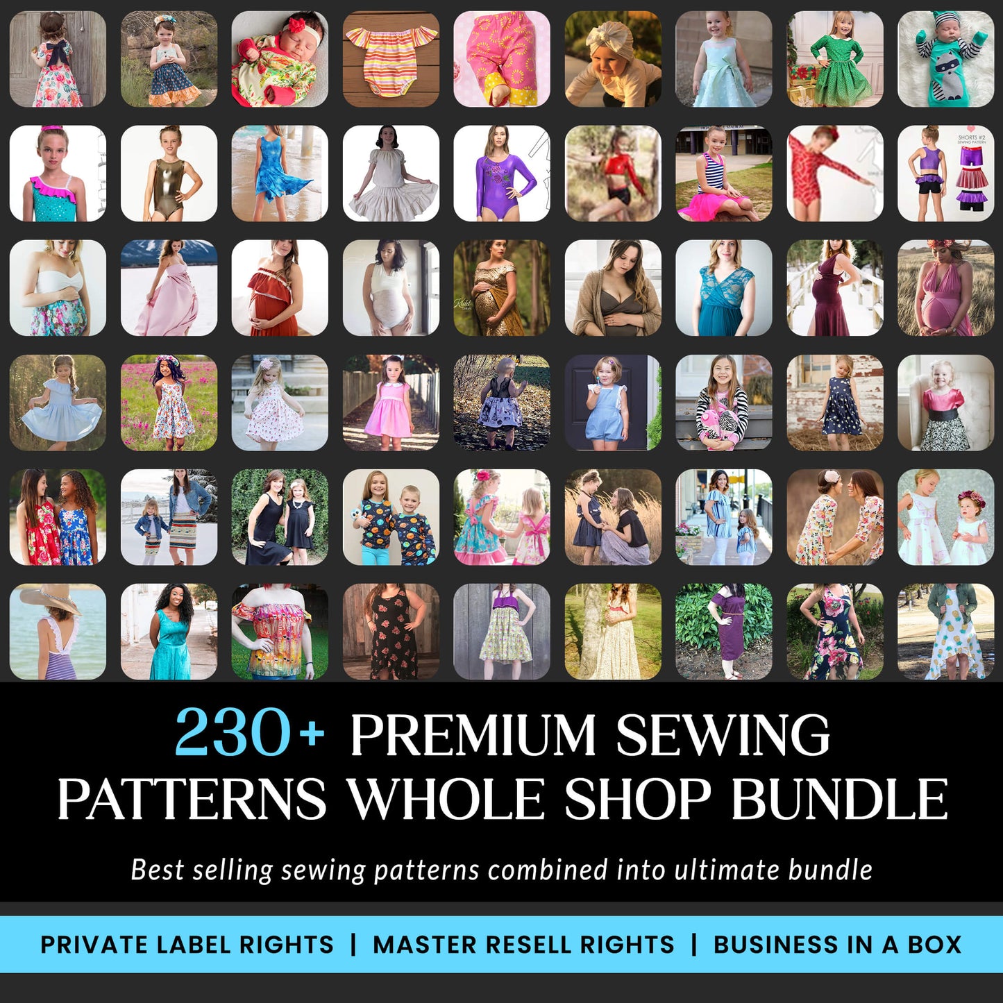 230+ Mega Sewing Patterns bundle, Sewing Digital pattern bundle sewing templates 230+ Patterns