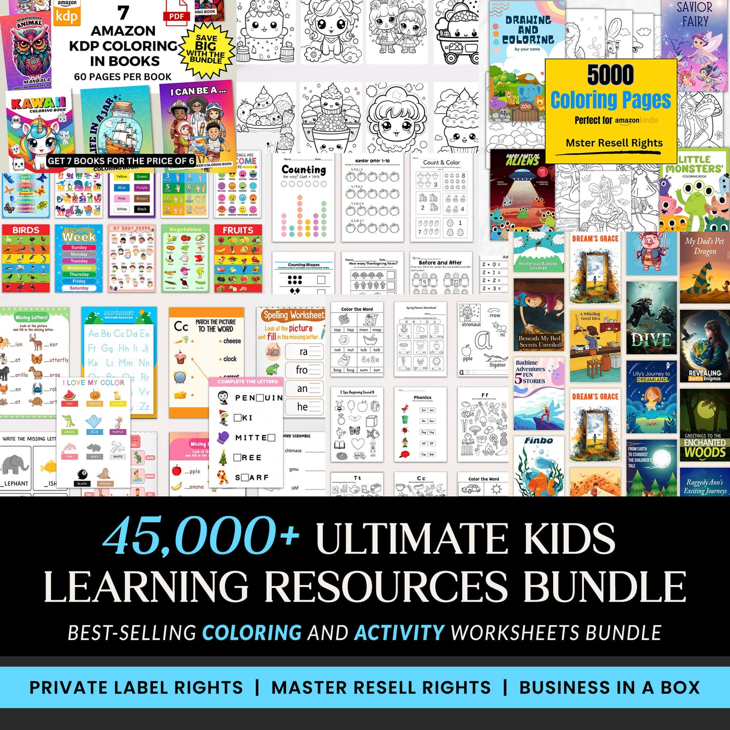Kids Learning & Classroom Activities Mega Bundle, Teachers Parents Worksheets For Kids