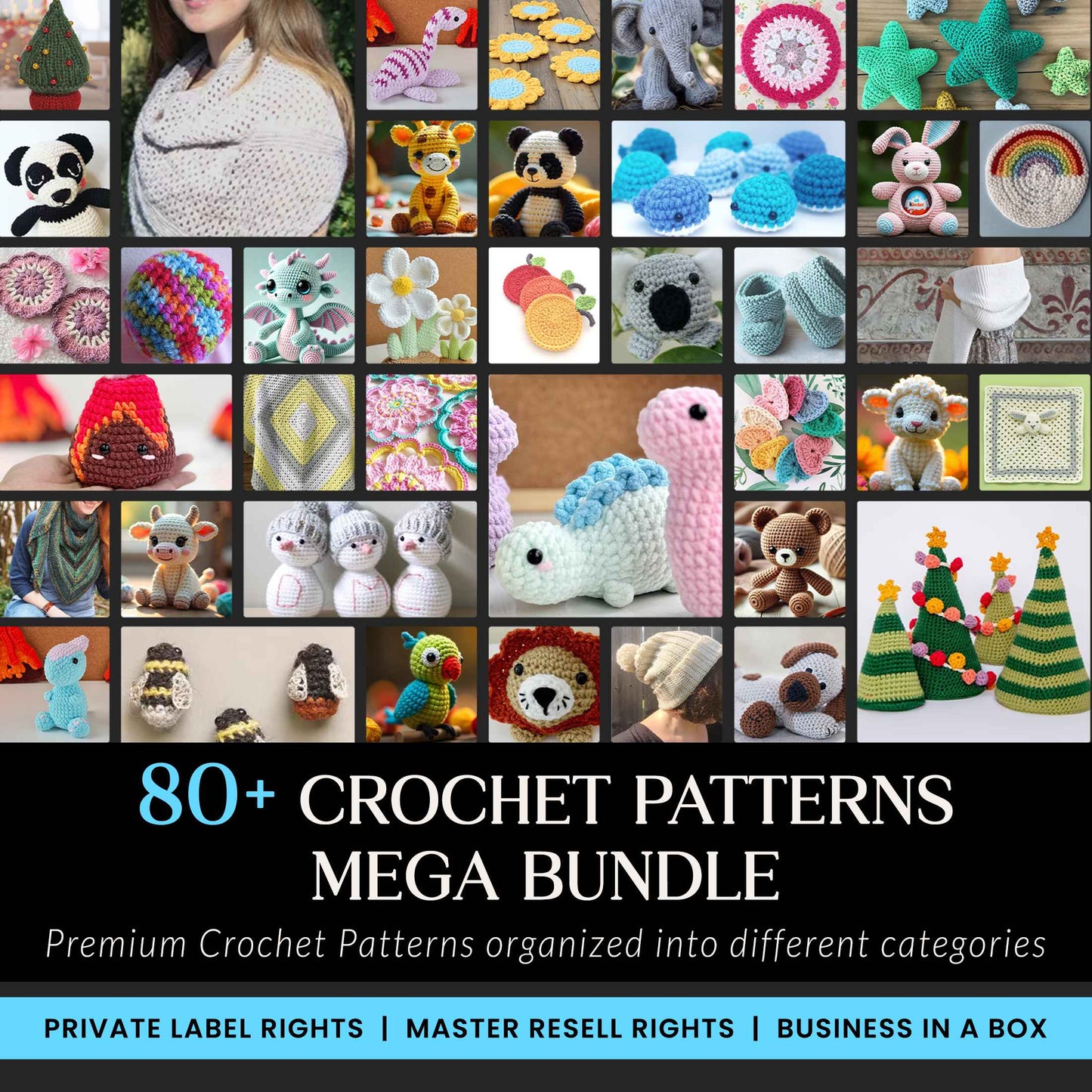 Crochet Patterns Mega Bundle, Crochet Pattern Bundle Pack, Easy & Beginner Friendly Crochet Tutorials