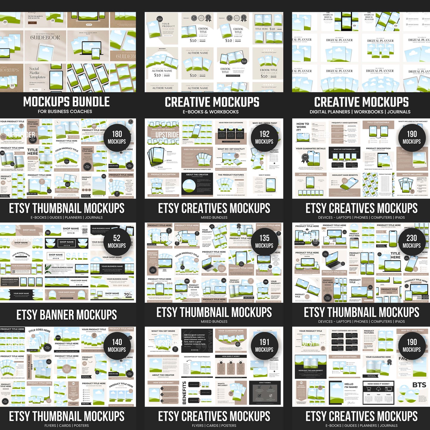 Mega Canva Mockup Template Bundle Master Resell Rights Digital Products Best Seller PLR Digital Products Digital Top Sellers Done For You