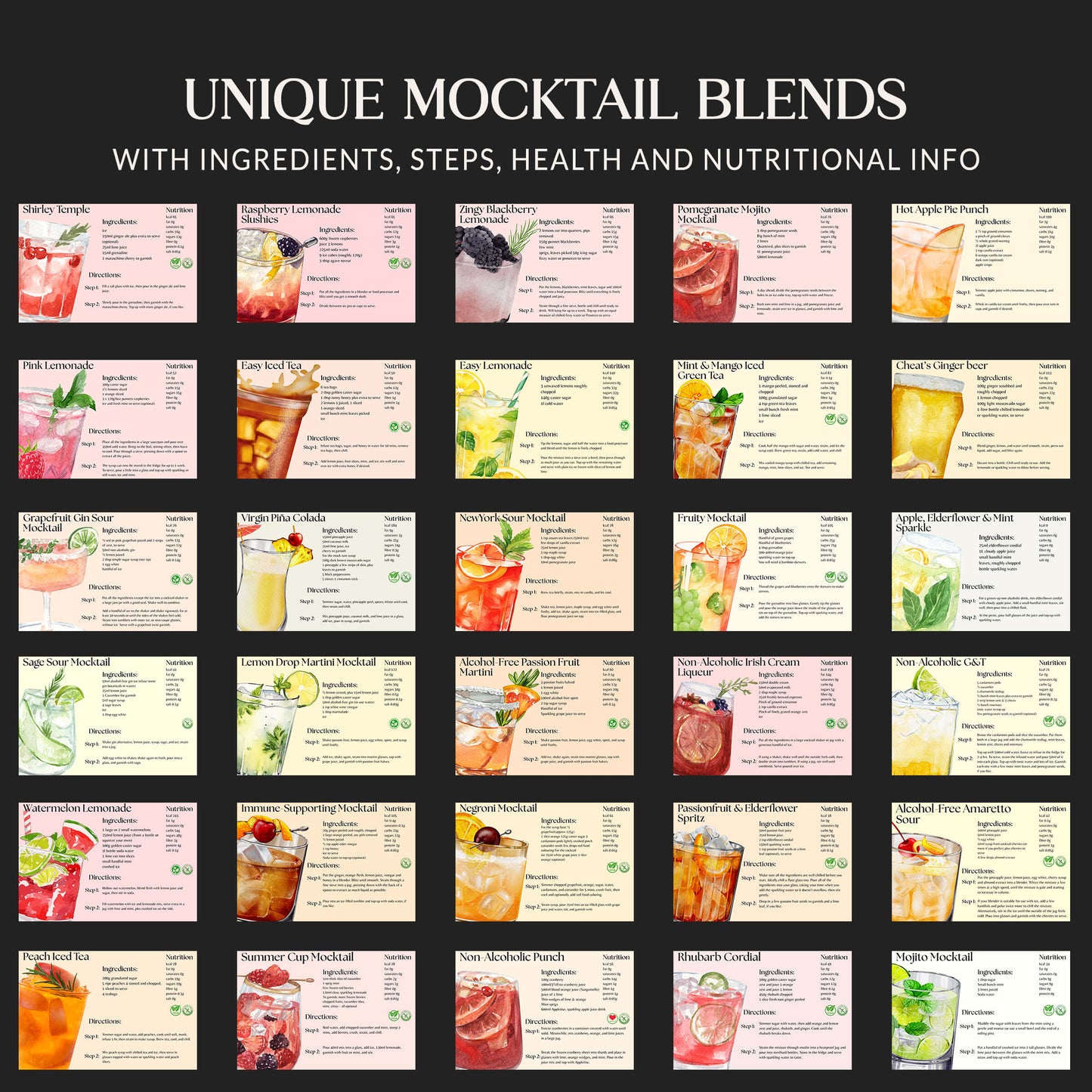 Ultimate Summer Drinks Recipes Bundle, Mocktail, Smoothies, Iced Coffee bundle