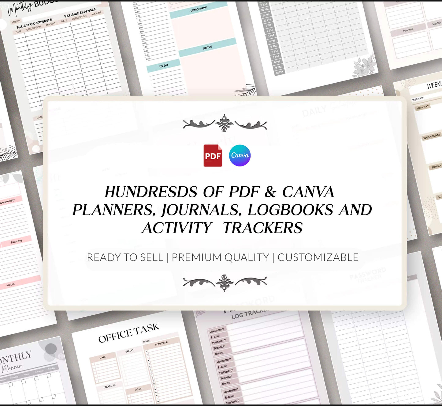 750+ Digital Planners Mega Bundle, Notion Templates, Financial Google Spreadsheets