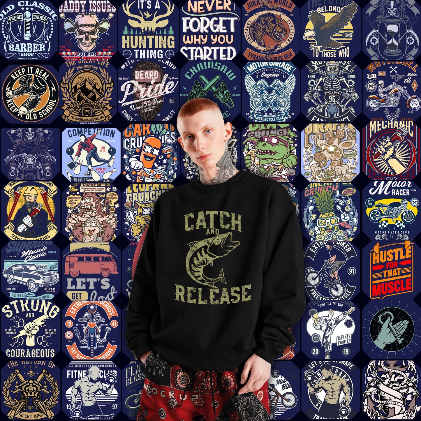 Ultimate POD Designs Mega Bundle, Latest Streetwear Design Bundle, T-Shirt Print Design, Hip Hop T-Shirt