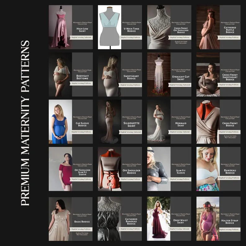 Maternity Sewing Patterns Bundle: 25+ PDF Templates (XS-3X) (Digital Download)