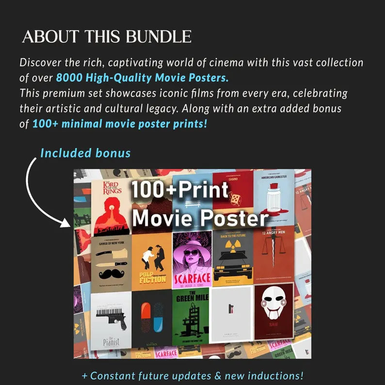 8000+ Movie Posters Mega Collection: High-Resolution Film Art (Digital Download)