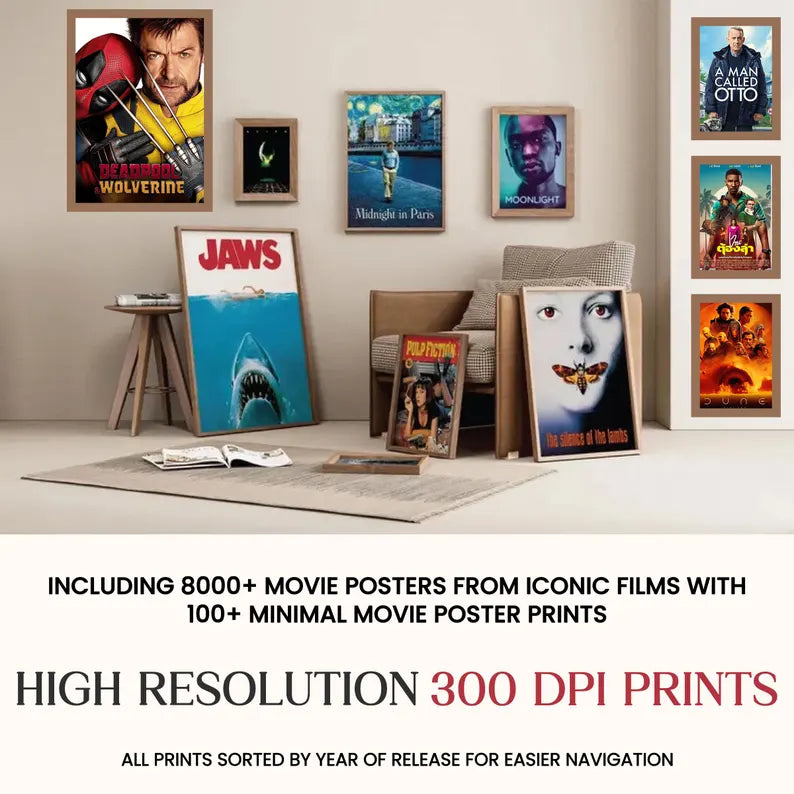 8000+ Movie Posters Mega Collection: High-Resolution Film Art (Digital Download)