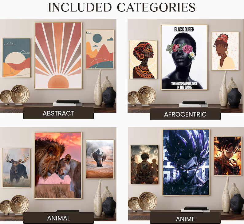 2000+ Digital Wall Art Prints: 50+ Niches, High-Res JPEG & PNG (Commercial Use, Instant Download)