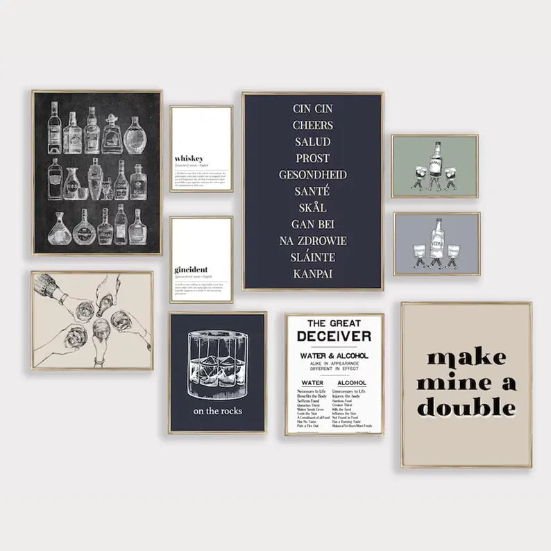 Kitchen Gallery Set, 2000+ Prints Mega Bundle Prints Bar Cart Decor Cute Kitchen Prints Poster Trendy Posters, Kitchen Posters, Kitchen Art