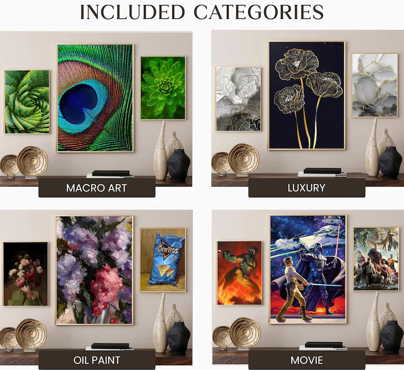 2000+ Digital Wall Art Prints: 50+ Niches, High-Res JPEG & PNG (Commercial Use, Instant Download)