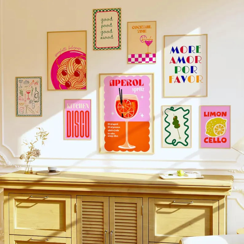 Kitchen Gallery Set, 2000+ Prints Mega Bundle Prints Bar Cart Decor Cute Kitchen Prints Poster Trendy Posters, Kitchen Posters, Kitchen Art