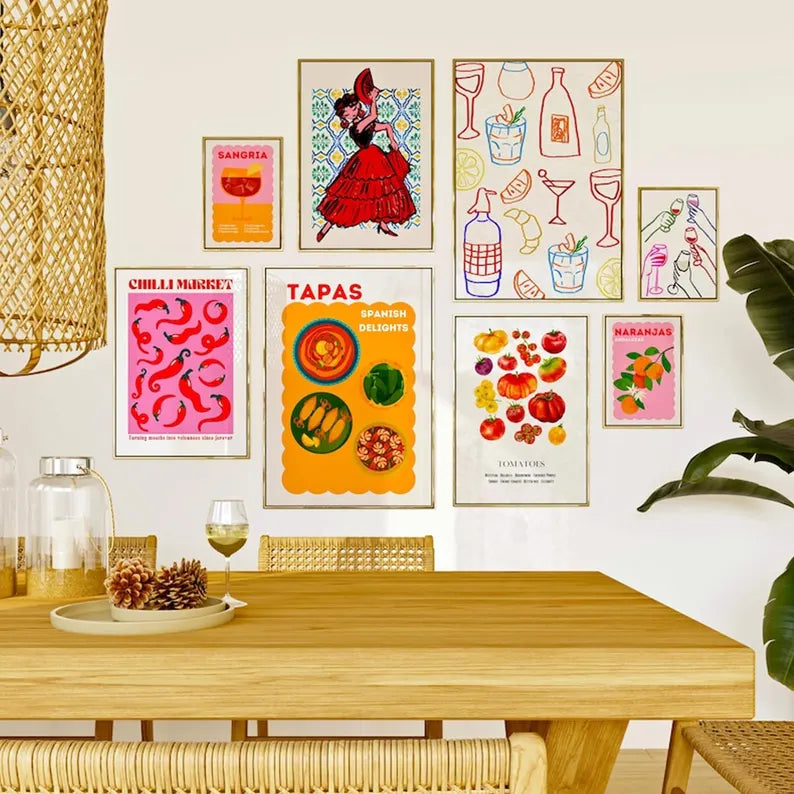 Kitchen Gallery Set, 2000+ Prints Mega Bundle Prints Bar Cart Decor Cute Kitchen Prints Poster Trendy Posters, Kitchen Posters, Kitchen Art
