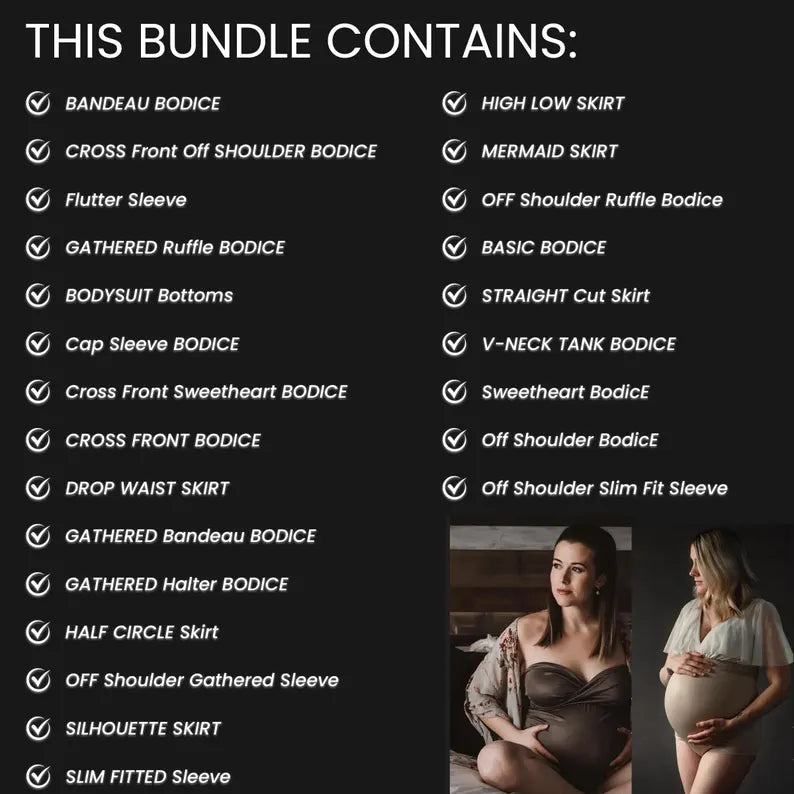 Maternity Sewing Patterns Bundle: 25+ PDF Templates (XS-3X) (Digital Download)