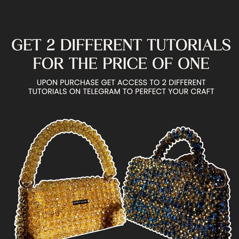 Beaded Bag Creation Masterclass, Detailed DIY Step by Step Bag Creation Guide, 2 in 1 Tutorials Guide, Beaded Bags Creation Video Tutorials