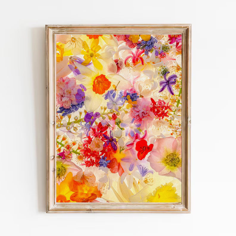 Set of 6 Premium Floral Art Prints Collection, Botanical Wall Decor, Aesthetic Flower Prints, Digital Download, Printable Plant Floral Art