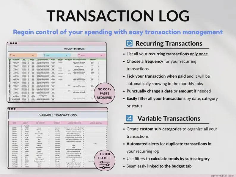 Paycheck Budget Spreadsheet: Google Sheets & Excel, Financial Planner (PDF Download)