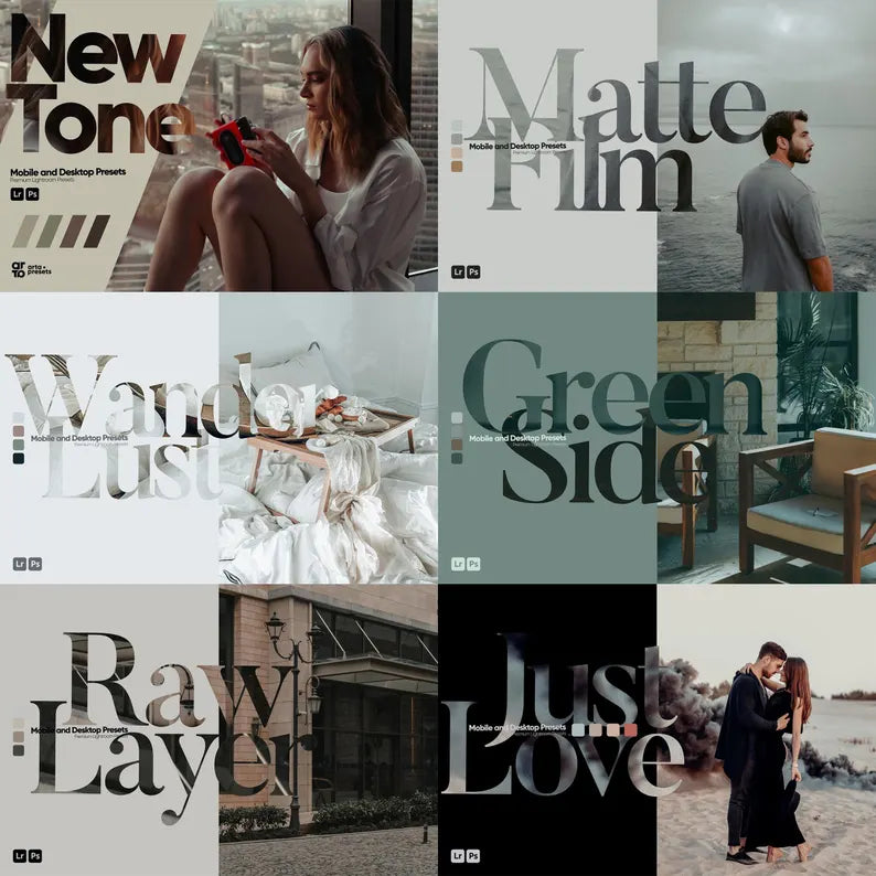 Boho Lightroom Presets Bundle: 2000+ Mobile & Desktop Photo Filters (Digital Download)