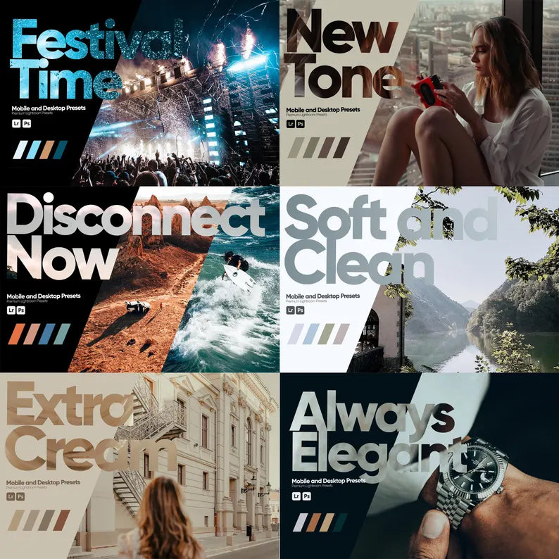 Boho Lightroom Presets Bundle: 2000+ Mobile & Desktop Photo Filters (Digital Download)
