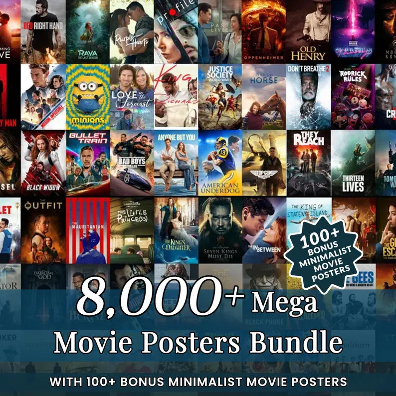 8000+ Movie Posters Mega Collection: High-Resolution Film Art (Digital Download)