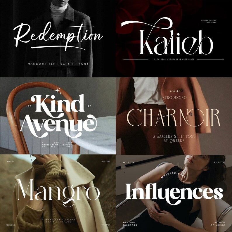 100+ Unique & Classy Modern Premium Font Bundle, Font Bundle, Elegant Font, Luxury Font, Logo Font, Wedding Font, Canva Font Collection