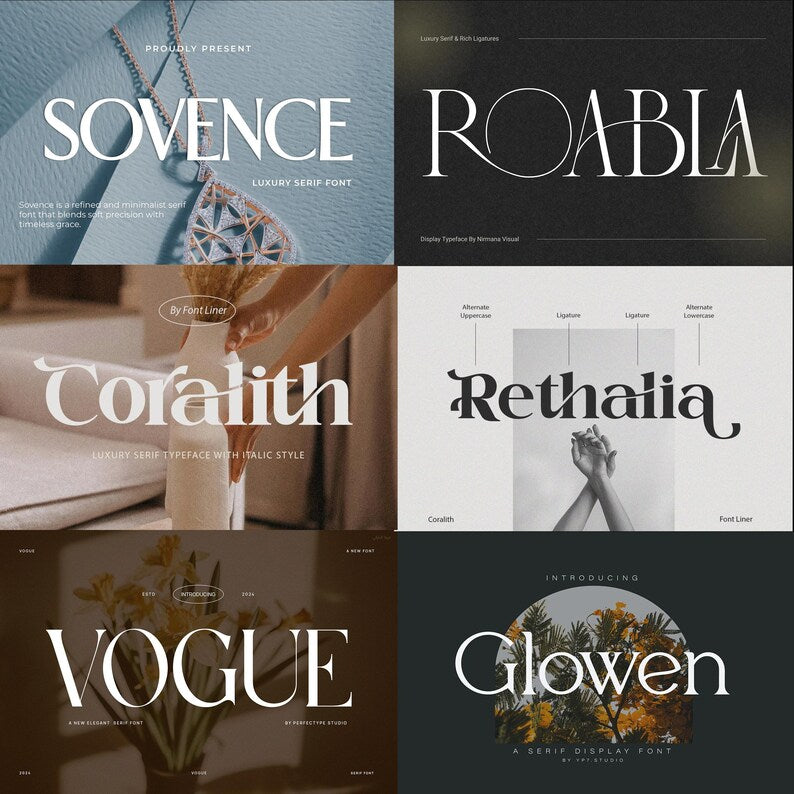 100+ Unique & Classy Modern Premium Font Bundle, Font Bundle, Elegant Font, Luxury Font, Logo Font, Wedding Font, Canva Font Collection