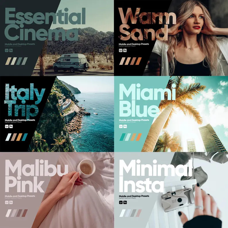 Boho Lightroom Presets Bundle: 2000+ Mobile & Desktop Photo Filters (Digital Download)