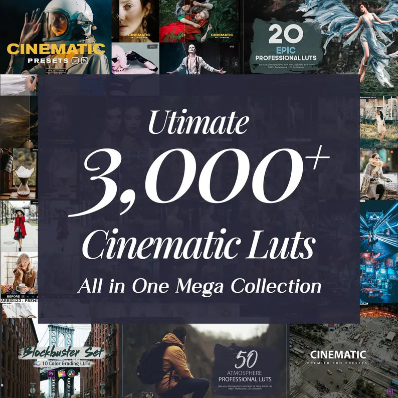 3000+ Cinematic LUTs: Mobile & Desktop Video Filters (Digital Download)