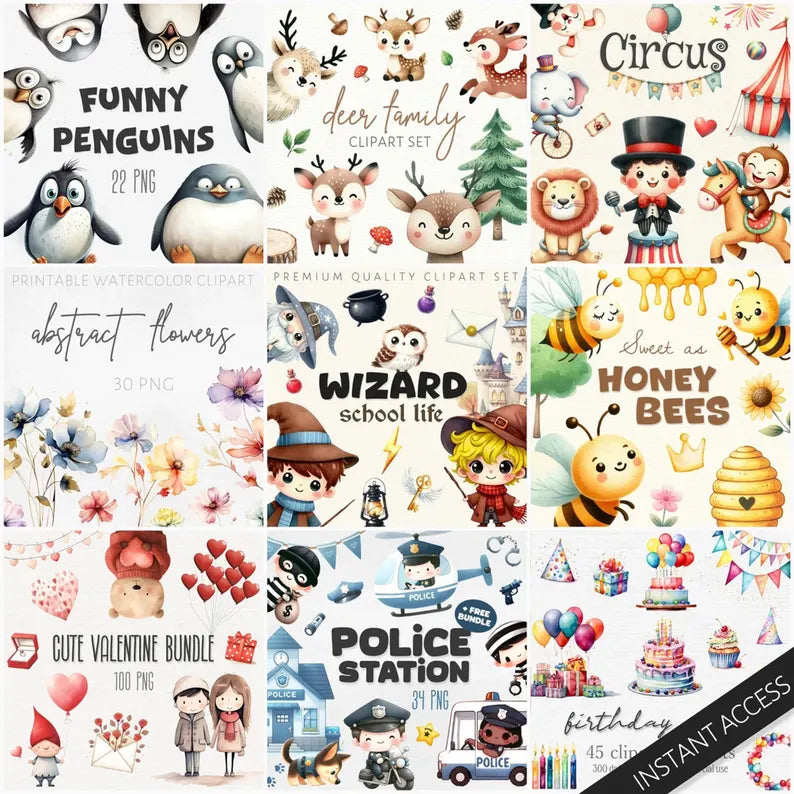 Ultimate Clip Art Mega Bundle, Most Versatile Clip Art Collection on Etsy, Anime Collection (Digital Download)