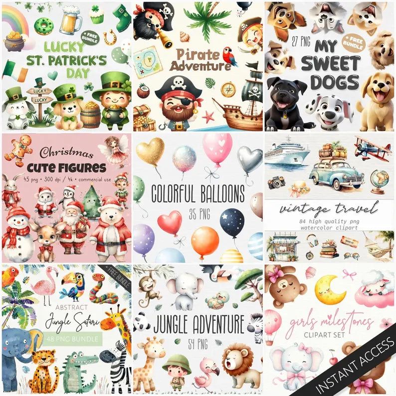 Ultimate Clip Art Mega Bundle, Most Versatile Clip Art Collection on Etsy, Anime Collection (Digital Download)