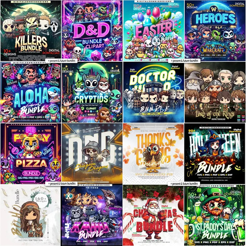 Ultimate Clip Art Mega Bundle, Most Versatile Clip Art Collection on Etsy, Anime Collection (Digital Download)