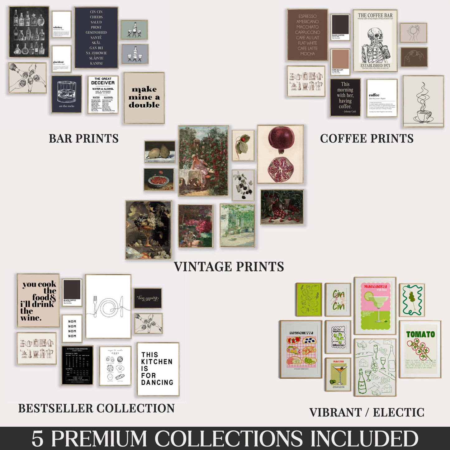 2000+ Kitchen Art Prints Mega Bundle: Vintage, Coffee, Bar (JPEG & PDF Digital Download)