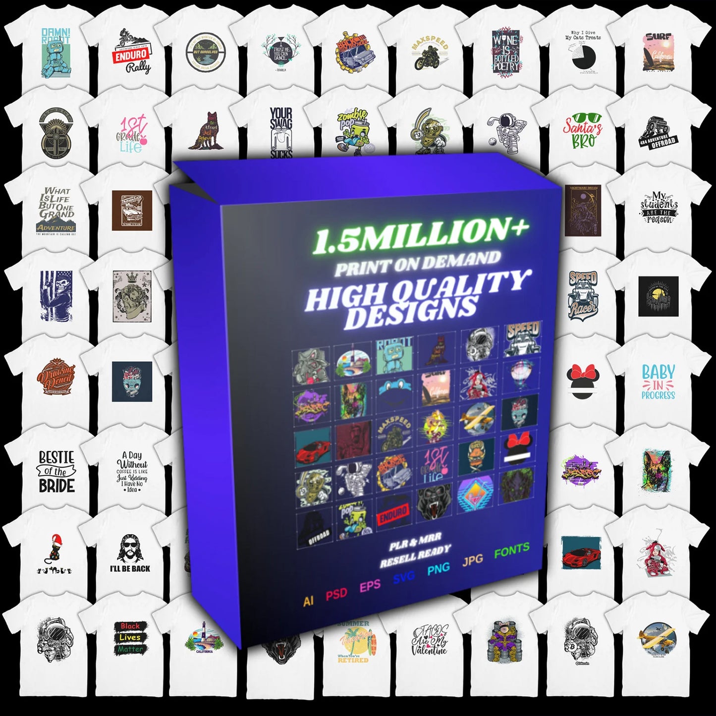 1.5 Million PNG Mega Bundle, 1200+ Bonus HQ Designs