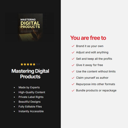 Mastering Digital Products | Ebook Guide | Create, Market & Automate Digital Products for Passive Income Success, Digital Products Guide