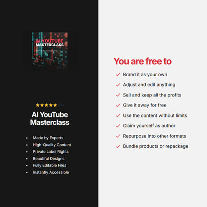 AI YouTube Masterclass | Ebook Checklist | AI Tools for Video Creation, Seo, Monetization & Channel Growth, YouTube Creator AI Course