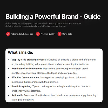 Building a Powerful Brand Guide | Step-by-Step Ebook, Checklist, Workbook Tools for Small Business Owners & Entrepreneurs