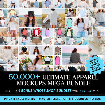 Ultimate Mockup Mega Bundle 50,000+ Mockups + 4 Bonus Whole Shop Bundles, Ultimate Mockup Bundle
