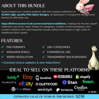 Ultimate 10,000+ Clipart Bundle, Image Files & Designs, High Quality PNG Collection