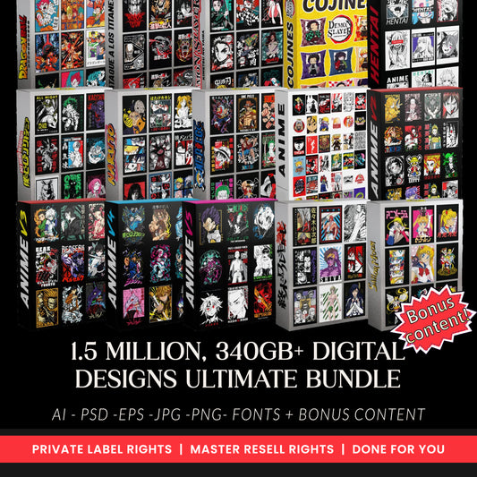 1.5 Million PNG Mega Bundle, 1200+ Bonus HQ Designs