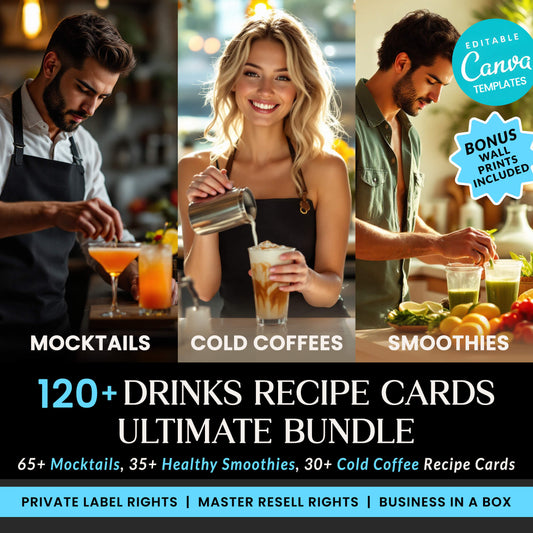 Ultimate Summer Drinks Recipes Bundle, Mocktail, Smoothies, Iced Coffee bundle