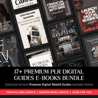 Premium Digital Wealth Guides E-Books Bundle, Digital Empire Creation Bundle, Passive Income Building Books